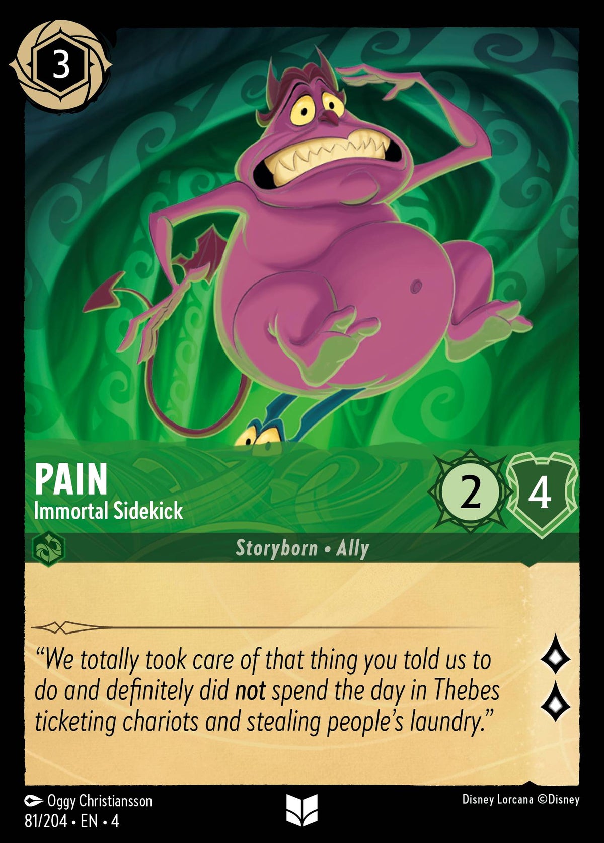 Pain - Immortal Sidekick - Uncommon Lorcana Card