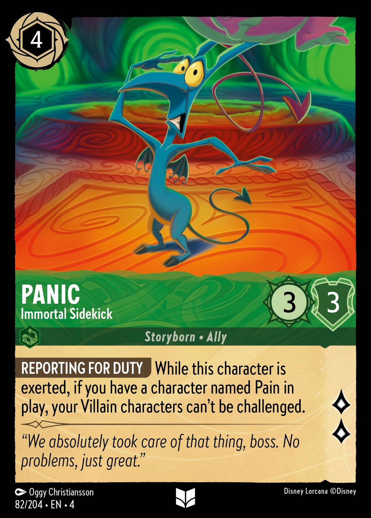 Panic - Immortal Sidekick - Uncommon Lorcana Card