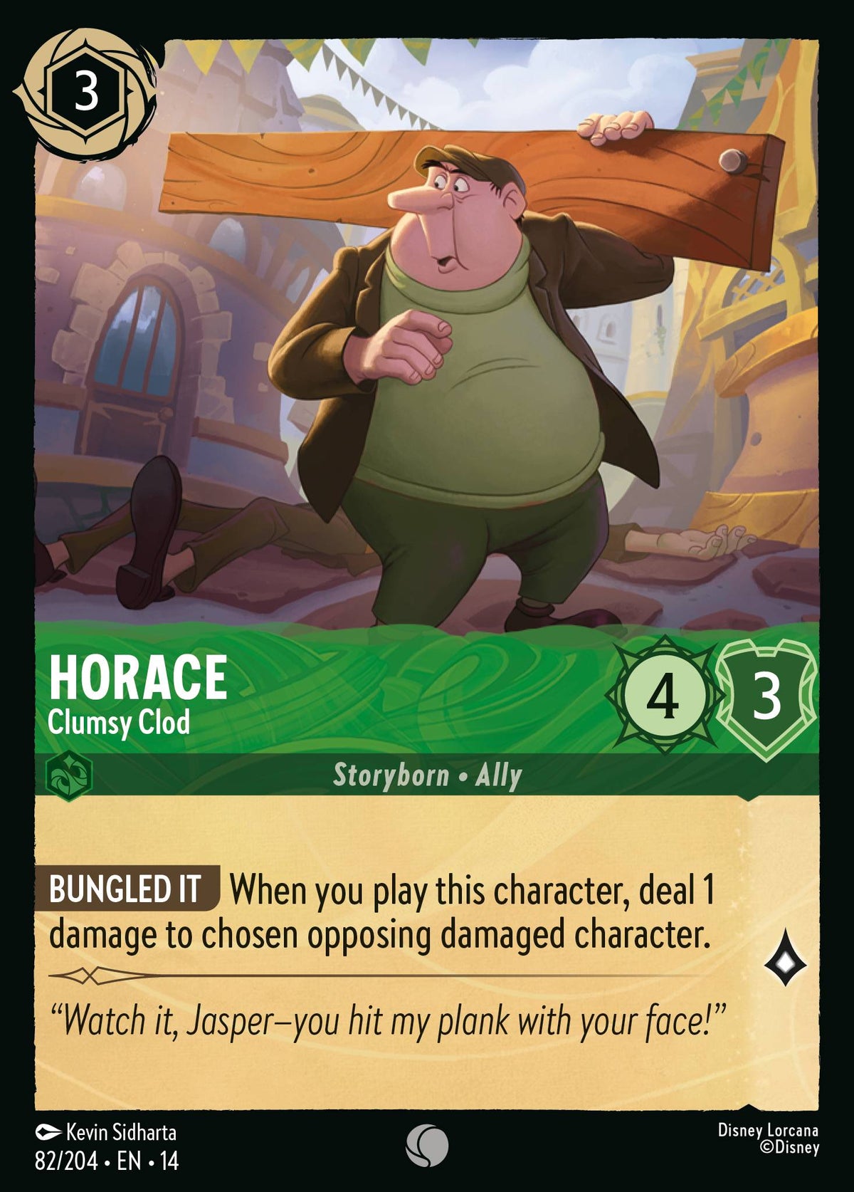 Horace - Clumsy Clod - Common Lorcana Card