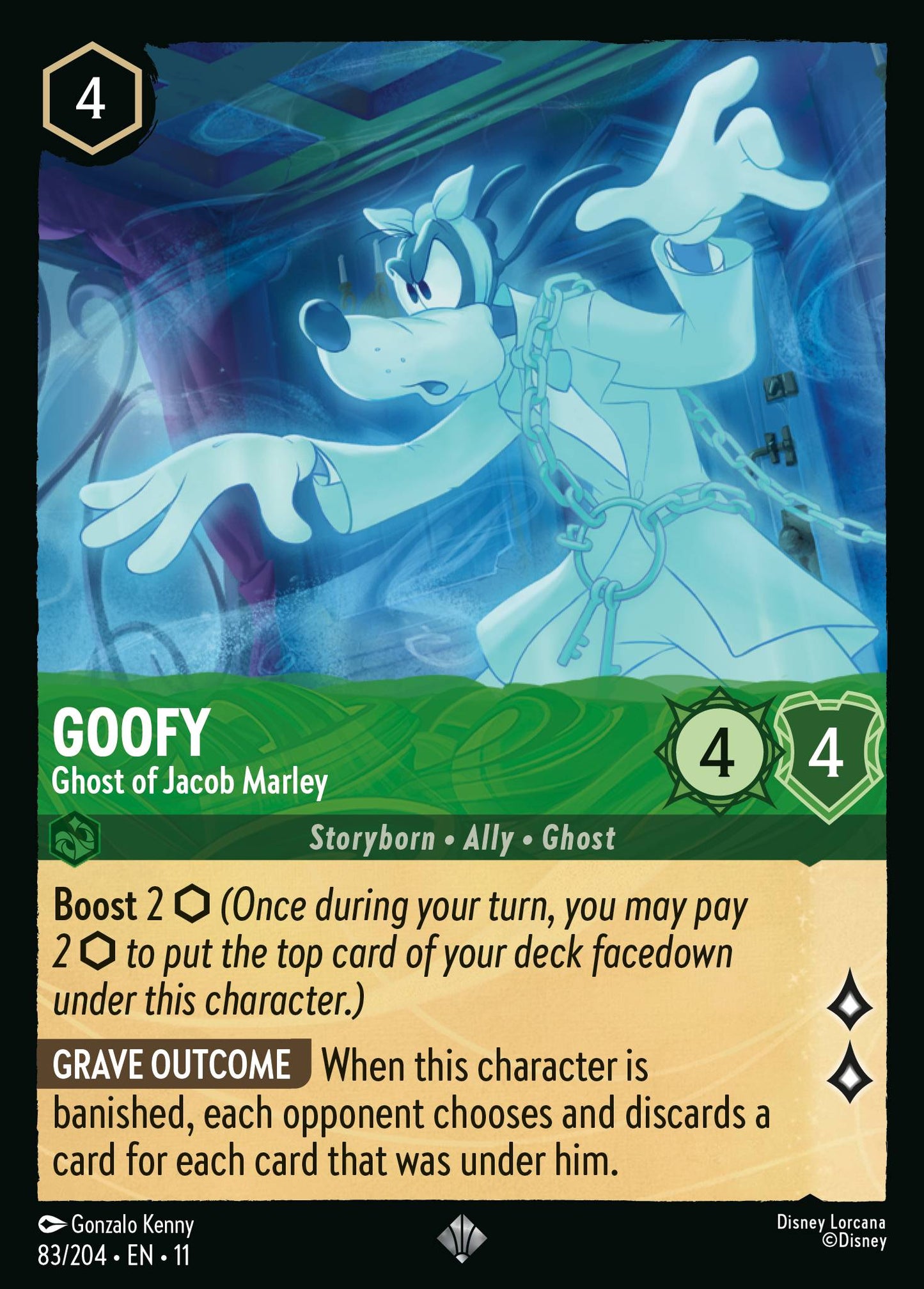Goofy - Ghost of Jacob Marley - Super Rare Lorcana Card