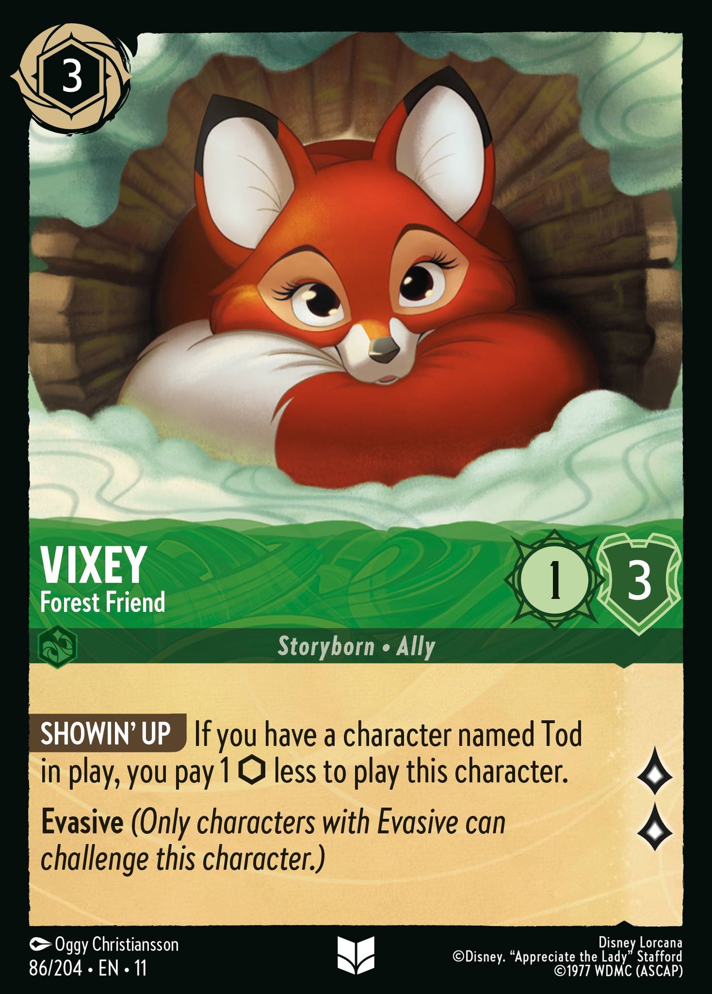 Vixey - Forest Friend - Uncommon Lorcana Card