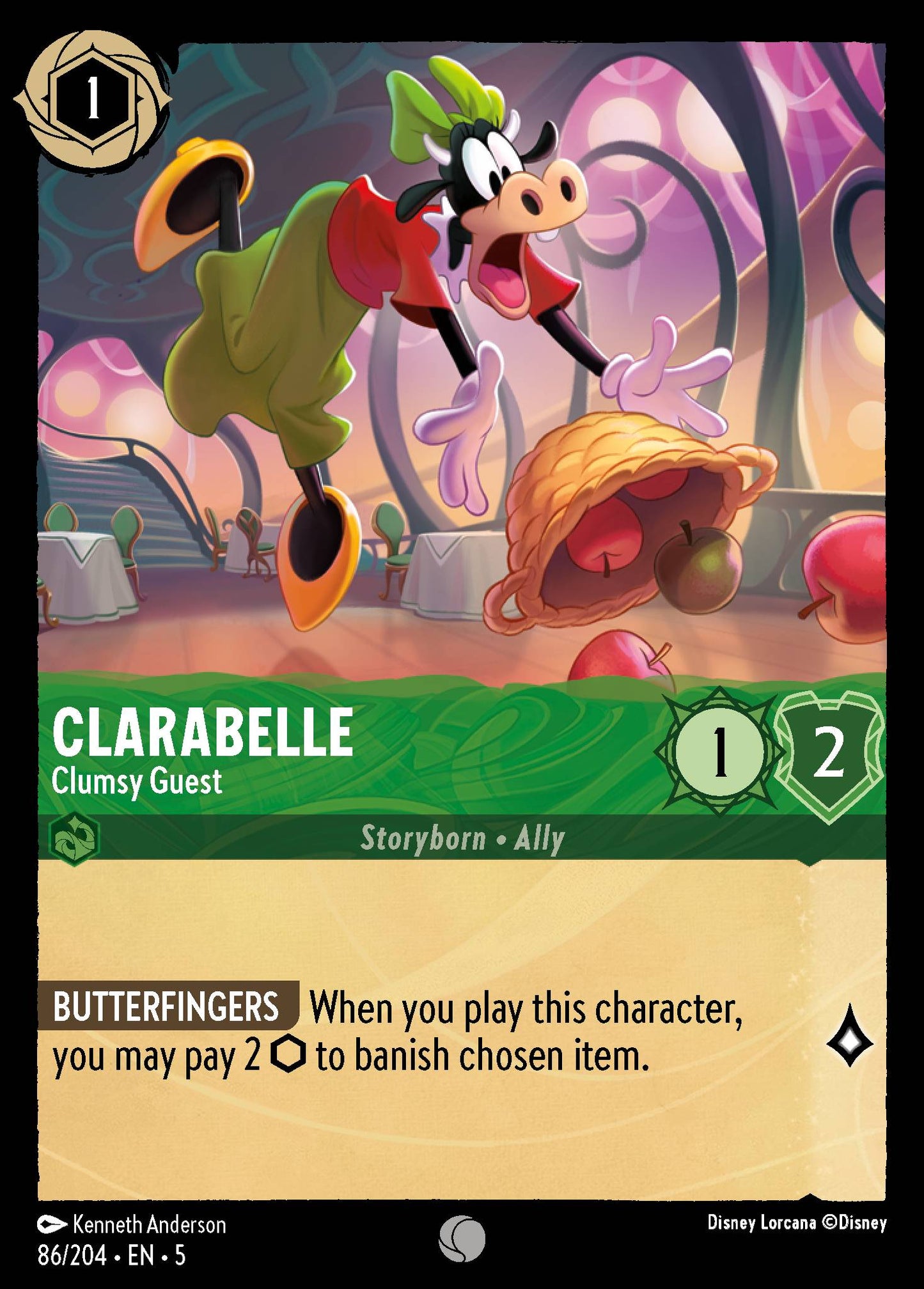 Clarabelle - Clumsy Guest - Common Lorcana Card