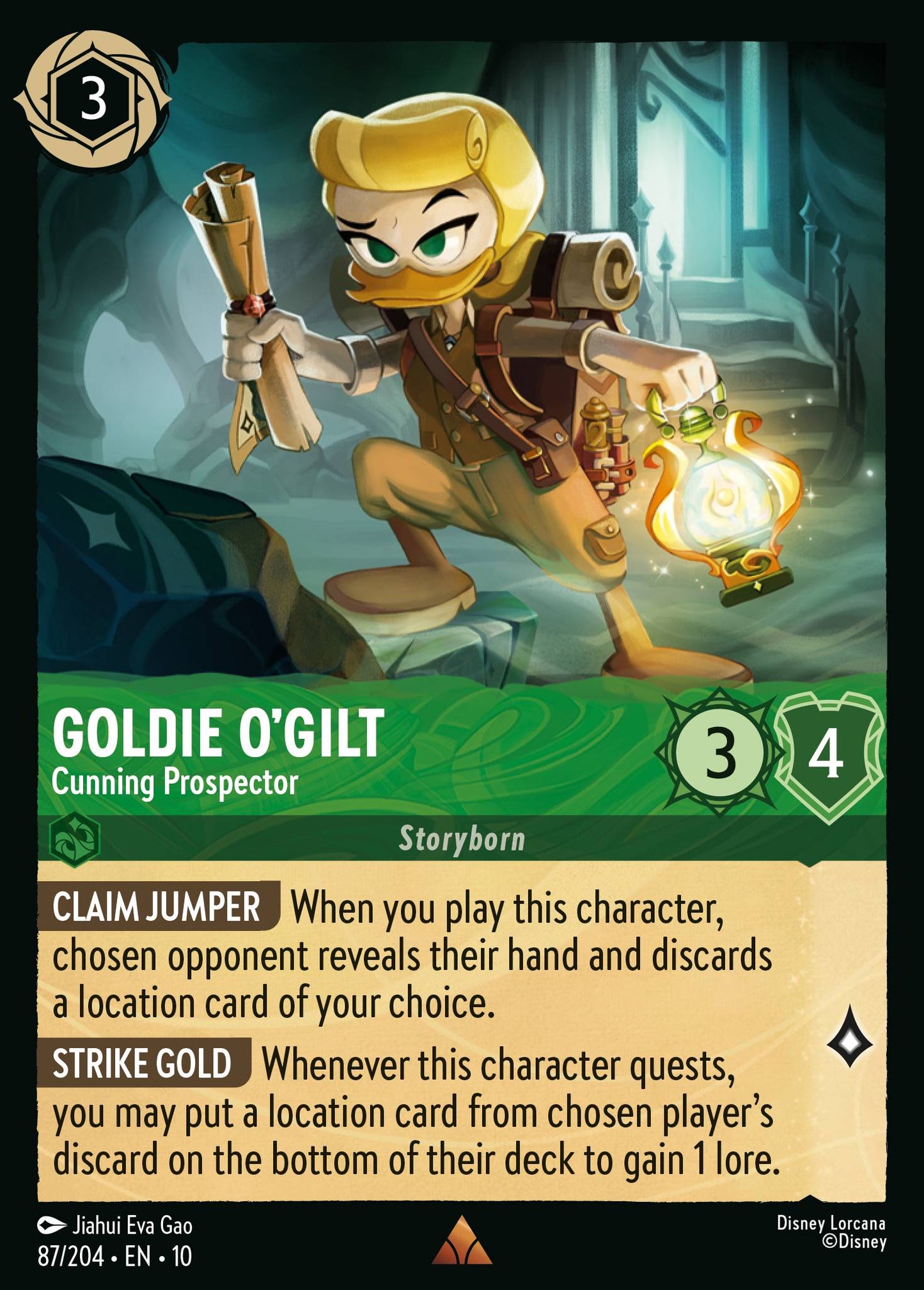 Goldie O'Gilt - Cunning Prospector - Rare Lorcana Card