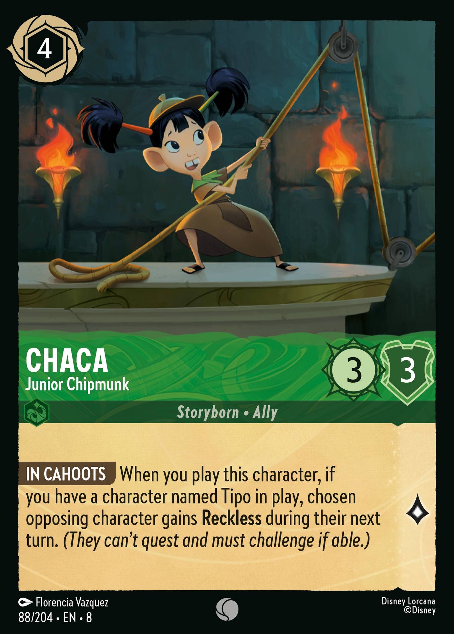 Chaca - Junior Chipmunk - Common Lorcana Card