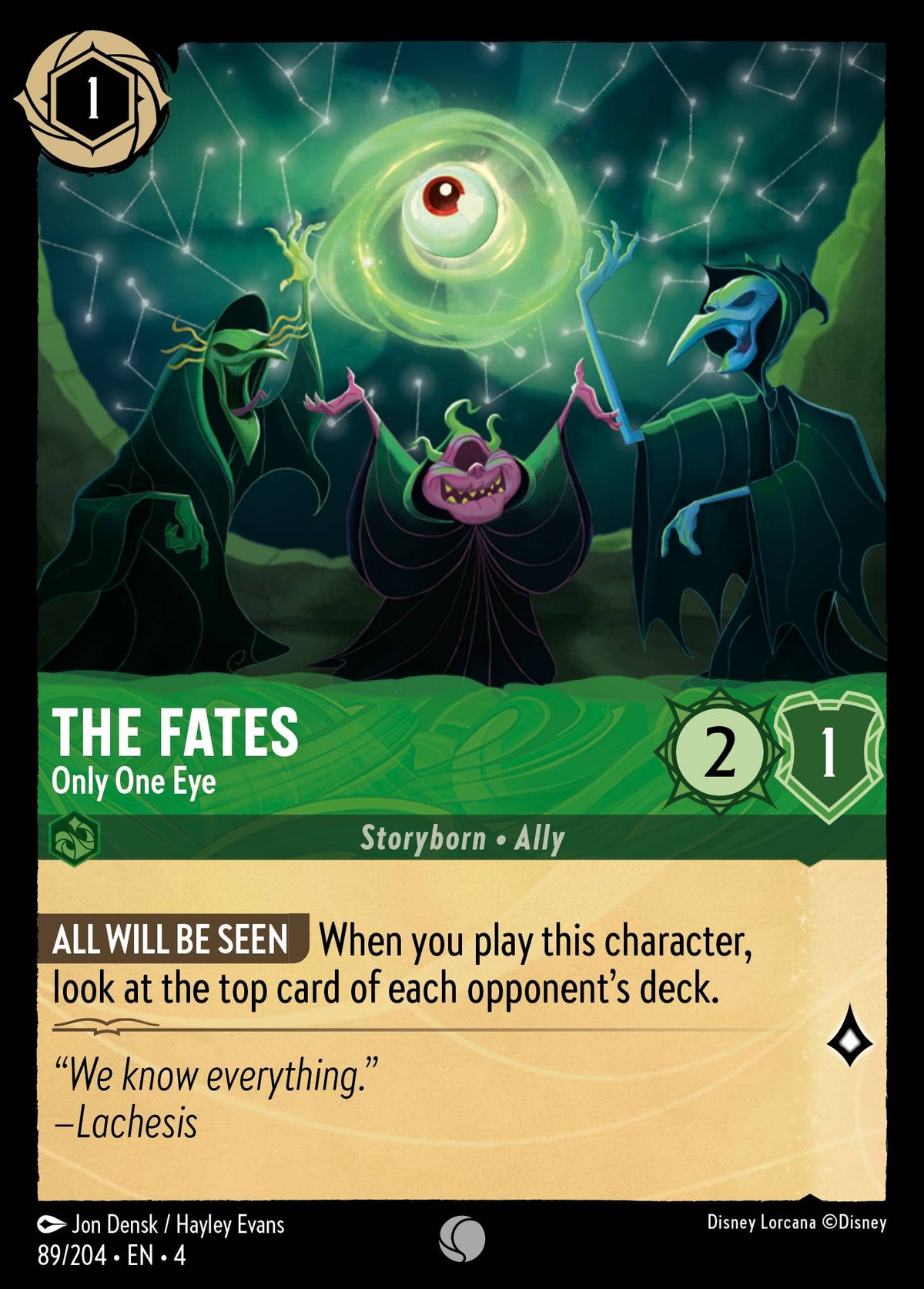 The Fates - Only One Eye - Common Lorcana Card