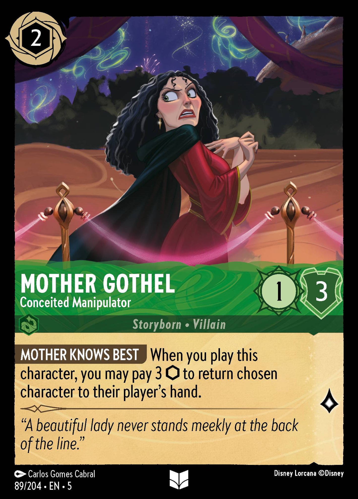 Mother Gothel - Conceited Manipulator - Uncommon Lorcana Card
