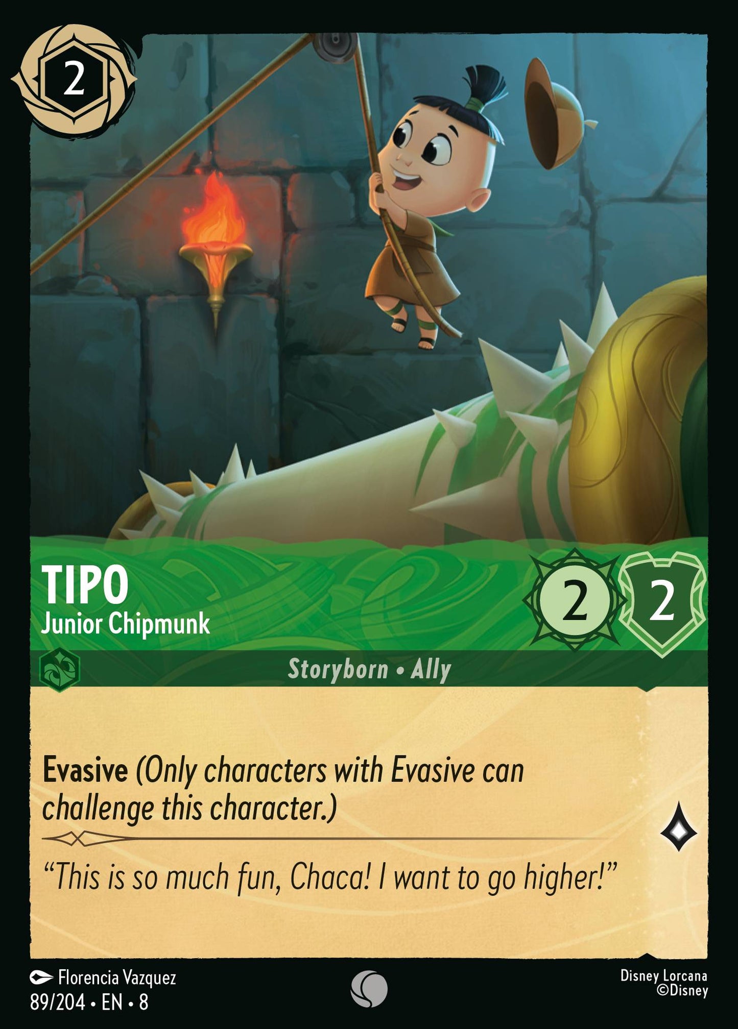 Tipo - Junior Chipmunk - Common Lorcana Card