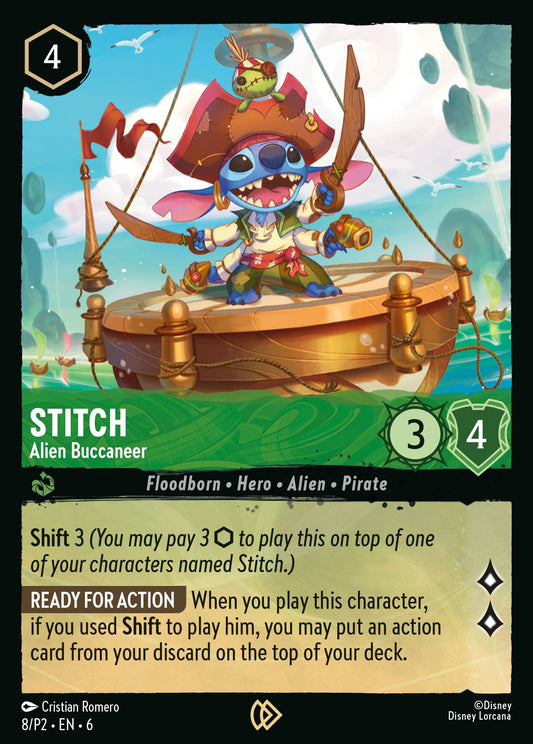 Stitch - Alien Buccaneer - Disney Lorcana Promo Cards - Holofoil