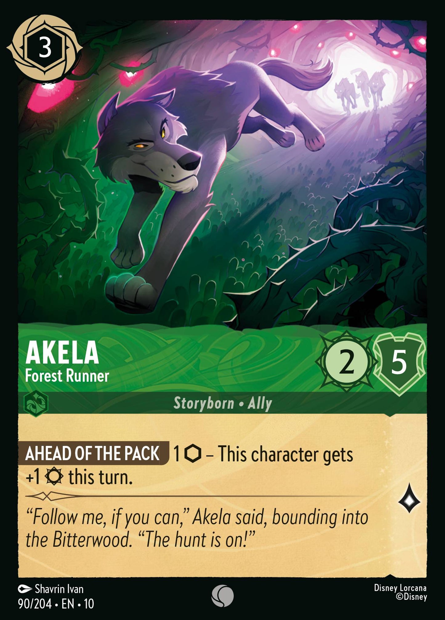 Akela - Forest Runner - Common Lorcana Card