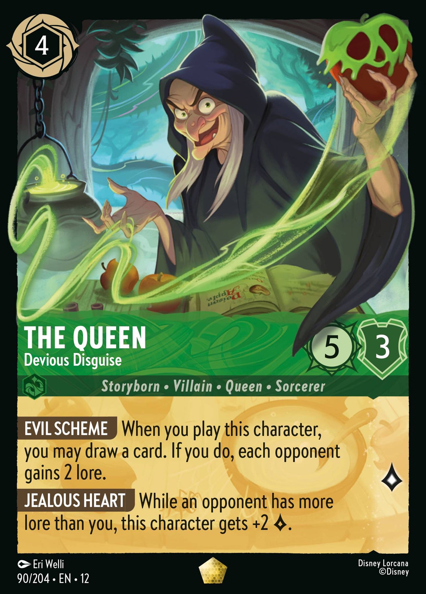 The Queen - Devious Disguise - Legendary Lorcana Card