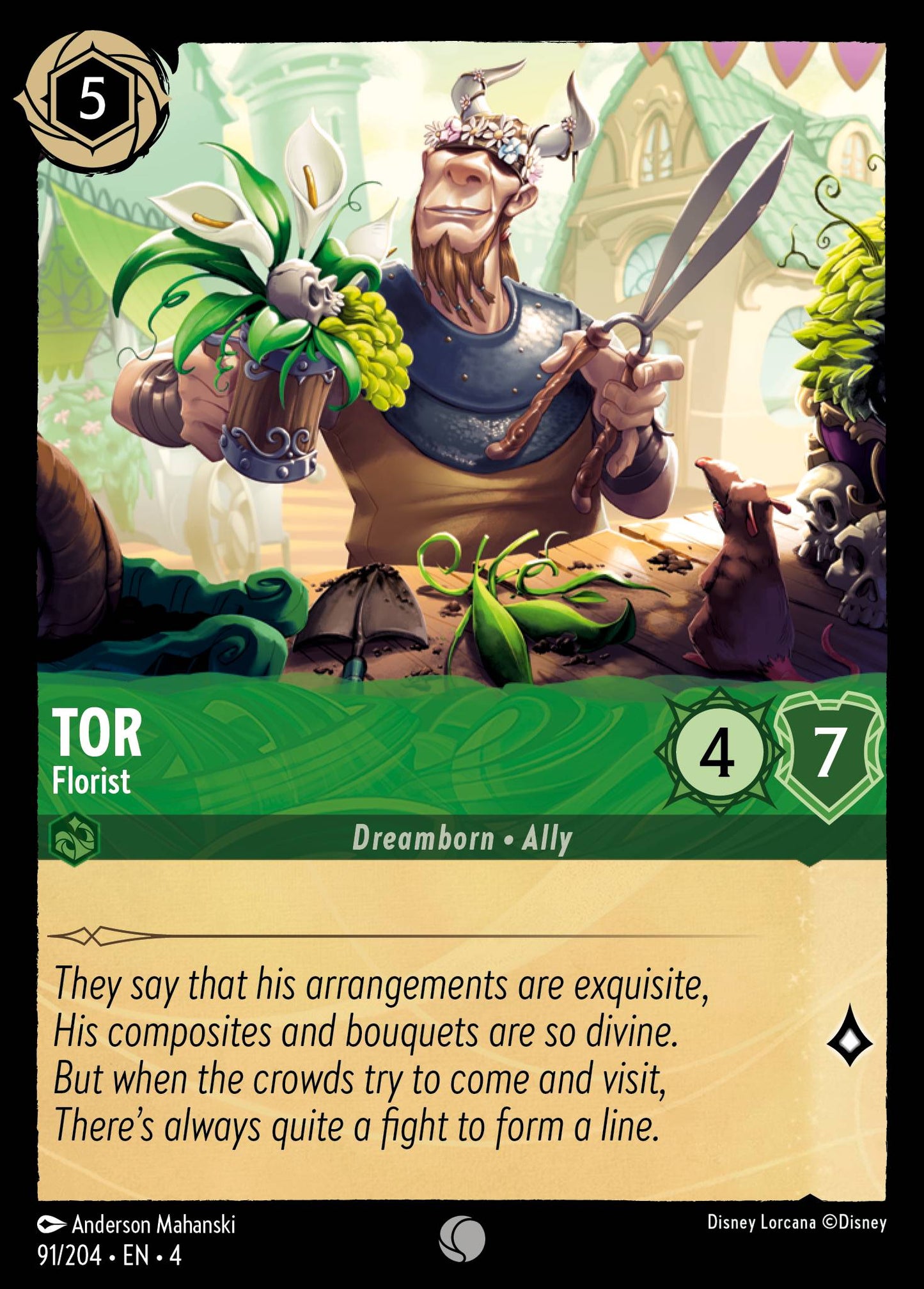 Tor - Florist - Common Lorcana Card