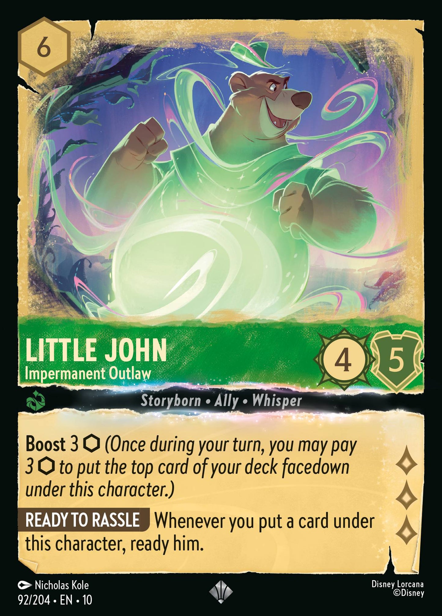 Little John - Impermanent Outlaw - Super Rare Lorcana Card