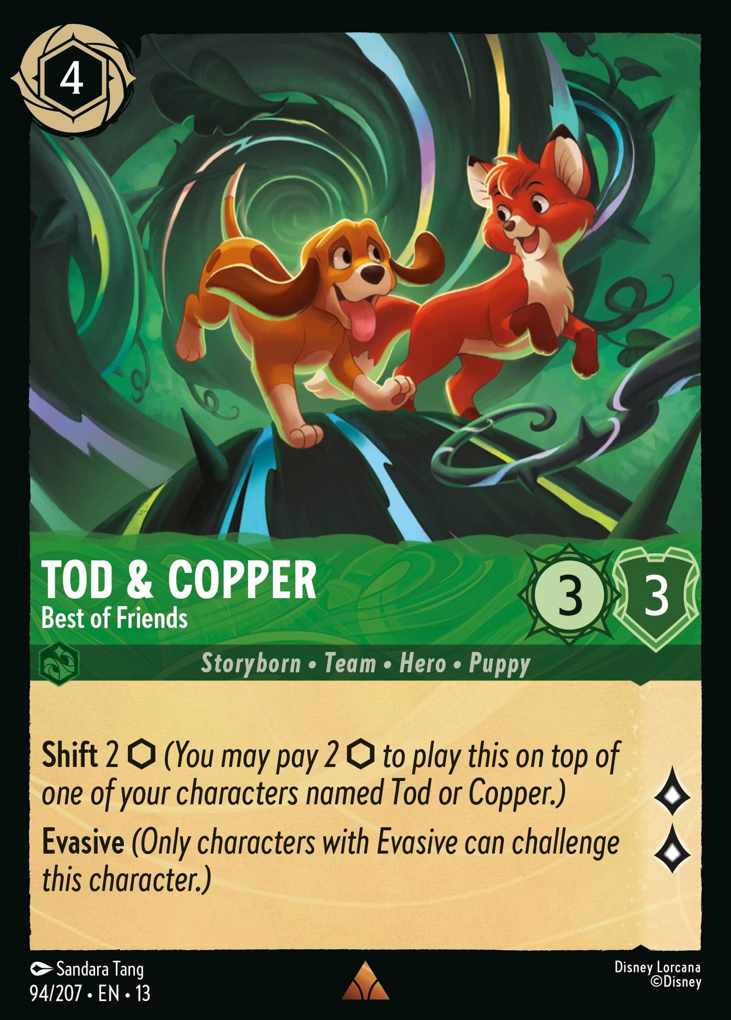 Tod & Copper - Best of Friends - Rare Lorcana Card