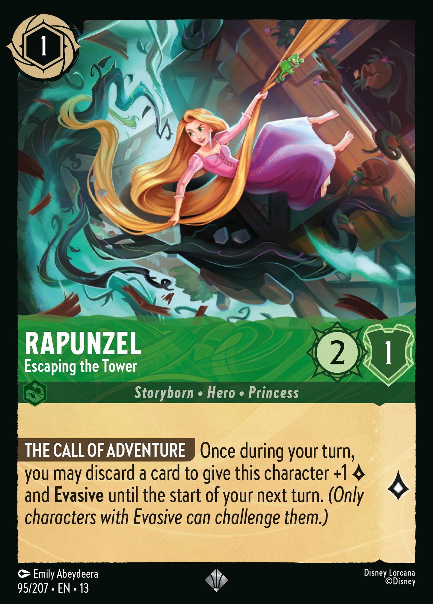 Rapunzel - Escaping the Tower - Super Rare Lorcana Card