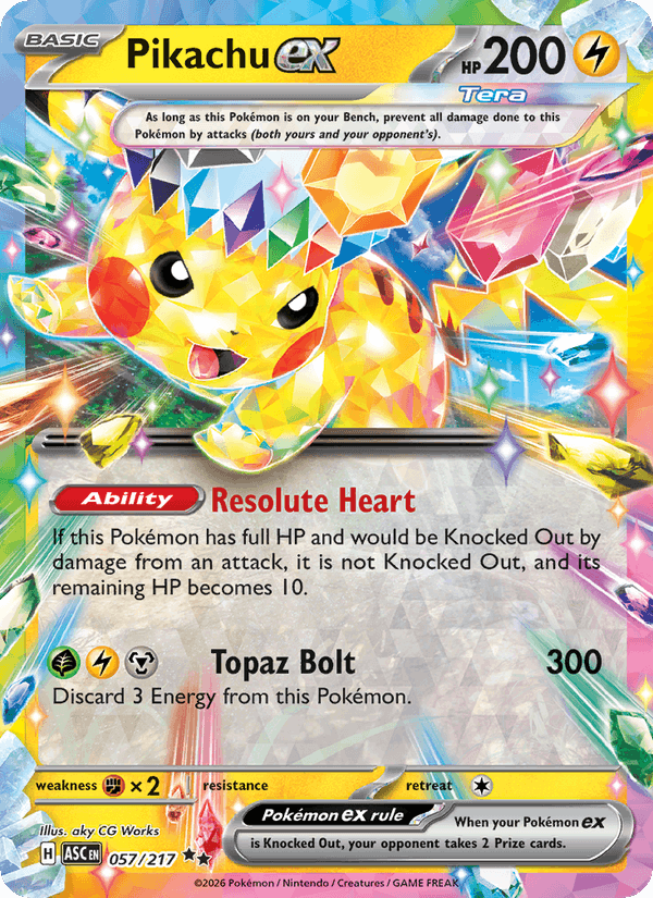 Pikachu ex - 057/217