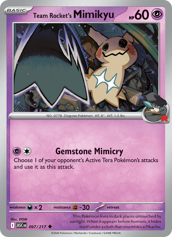 Team Rocket's Mimikyu - 097/217 (Team Rocket)