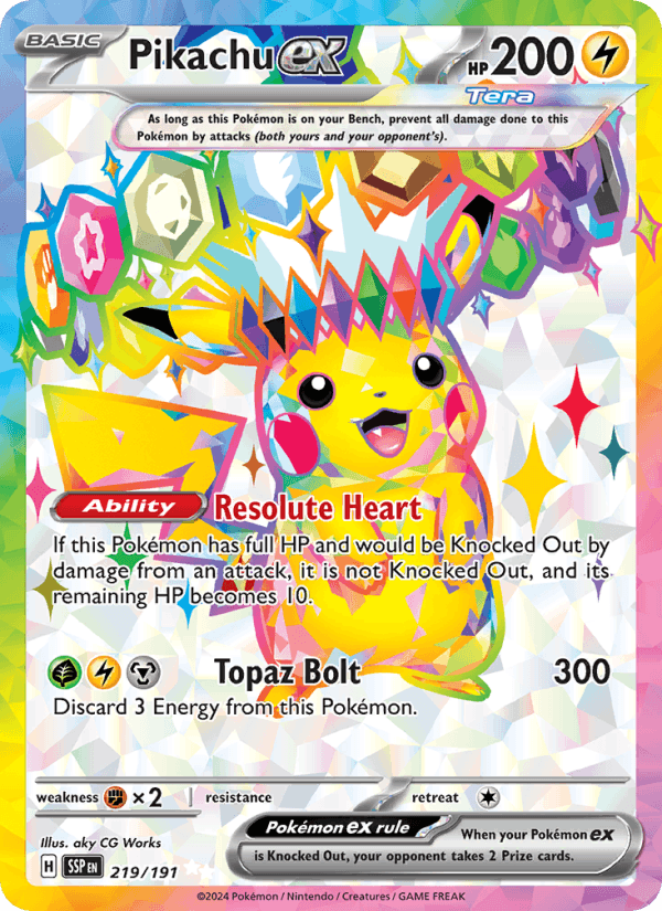 Pikachu ex - 219/191