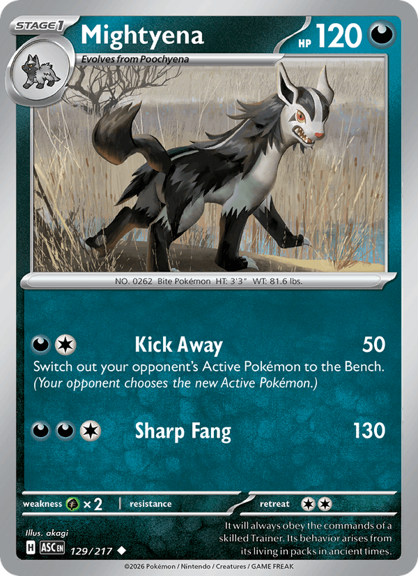 Mightyena - 129/217 (Energy Symbol Pattern)