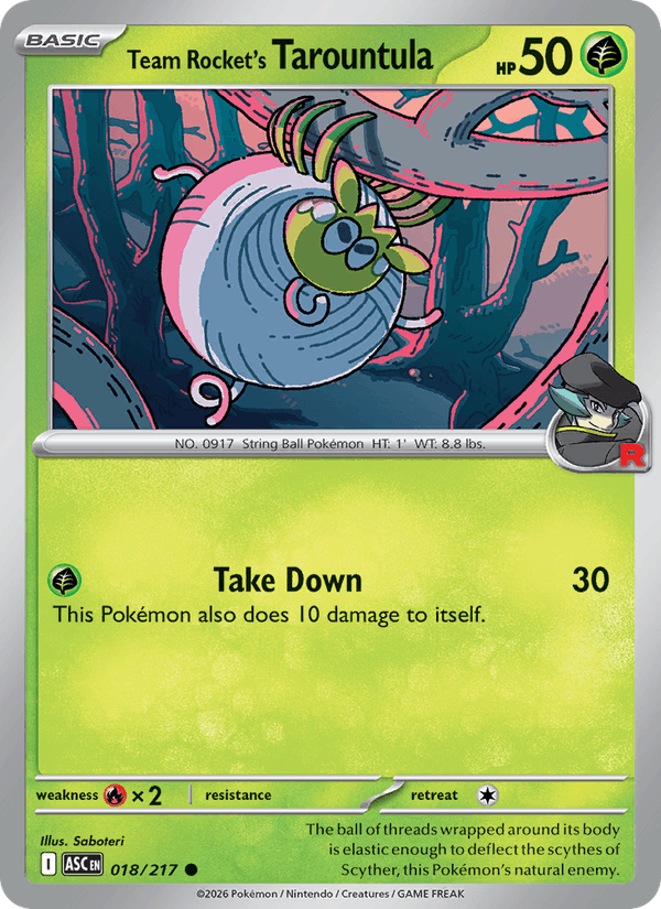 Team Rocket's Tarountula (Energy Symbol Pattern)