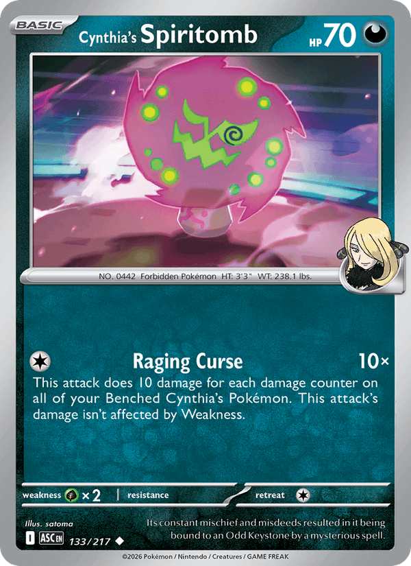 Cynthia's Spiritomb - 133/217 (Poke Ball)