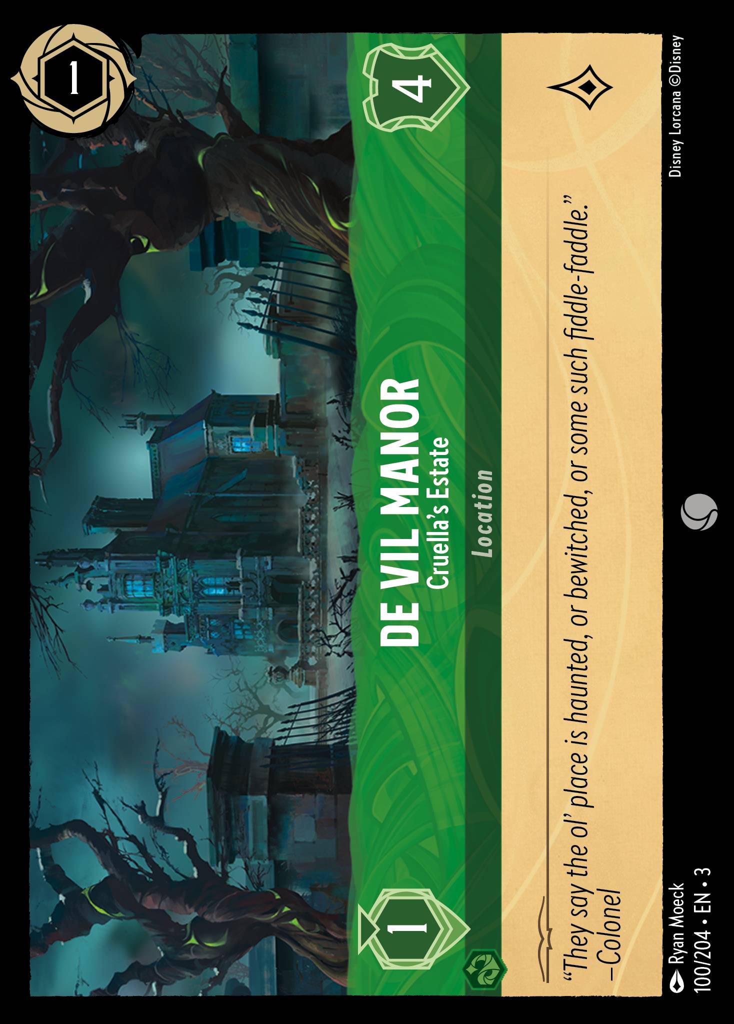 De Vil Manor - Cruella's Estate - Common Lorcana Card