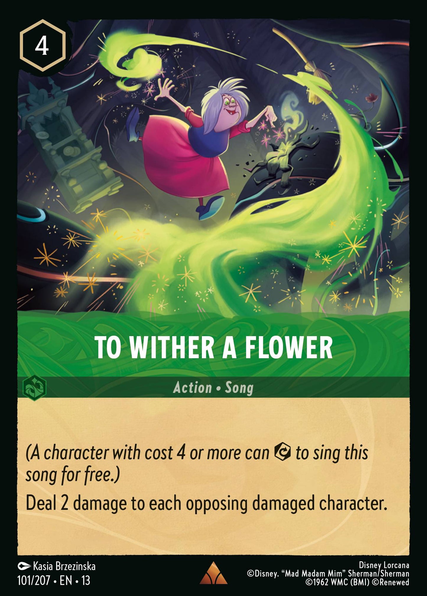 To Wither a Flower - Rare Lorcana Card