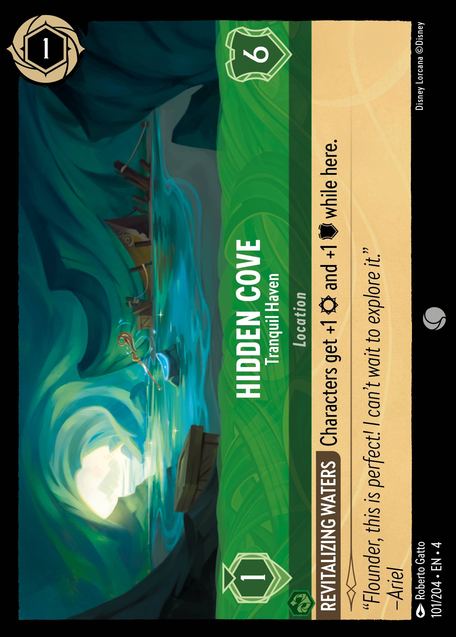 Hidden Cove - Tranquil Haven - Common Lorcana Card