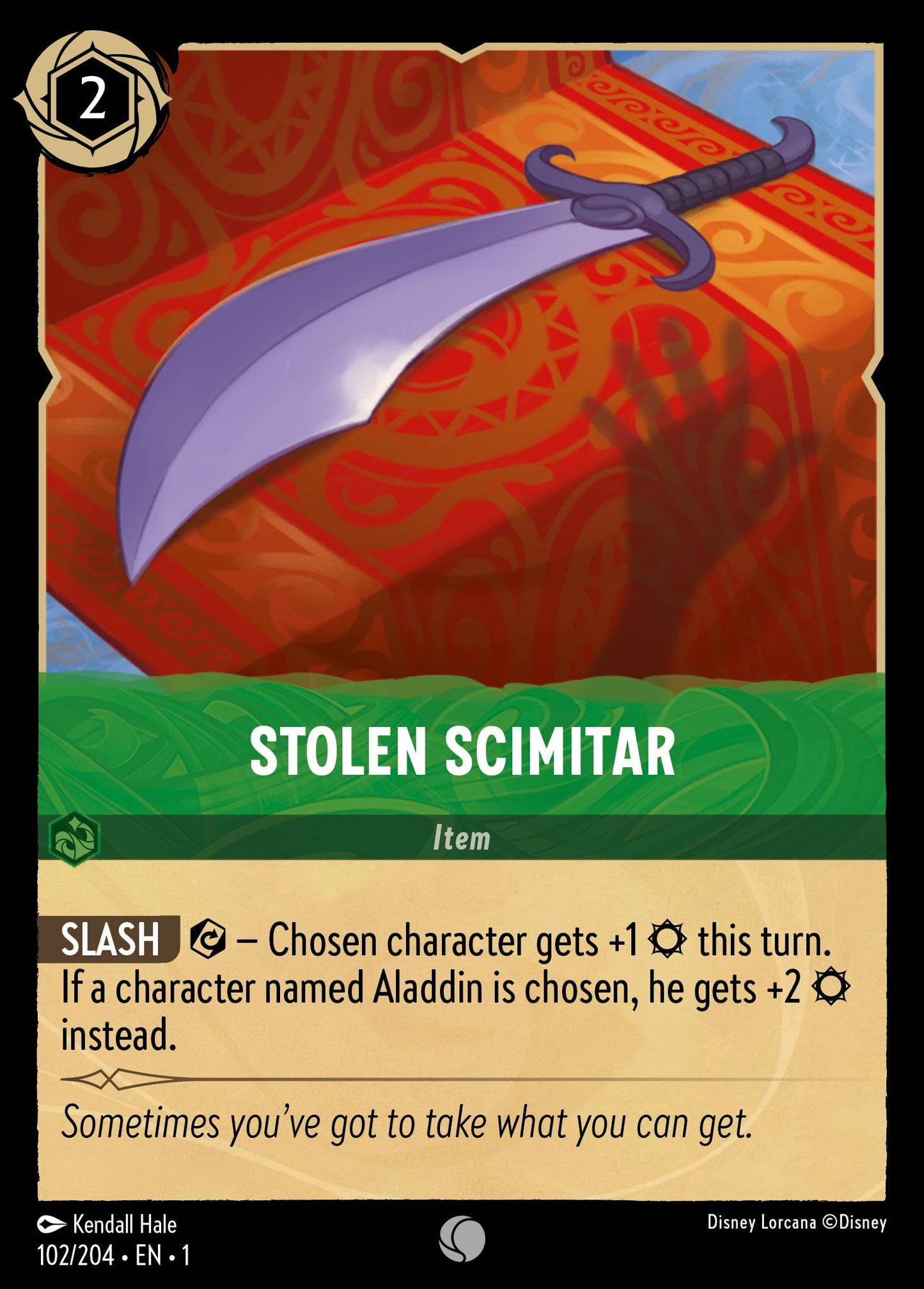 Stolen Scimitar - Common Lorcana Card