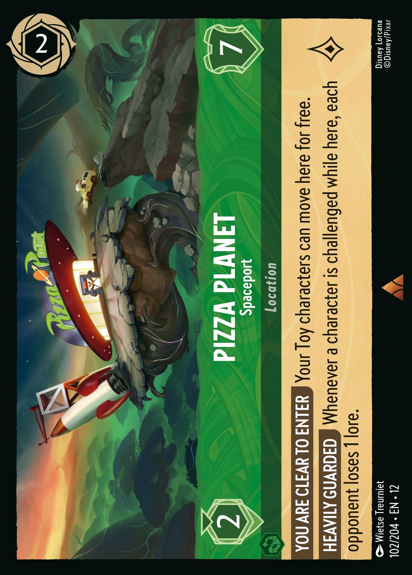 Pizza Planet - Spaceport - Rare Lorcana Card