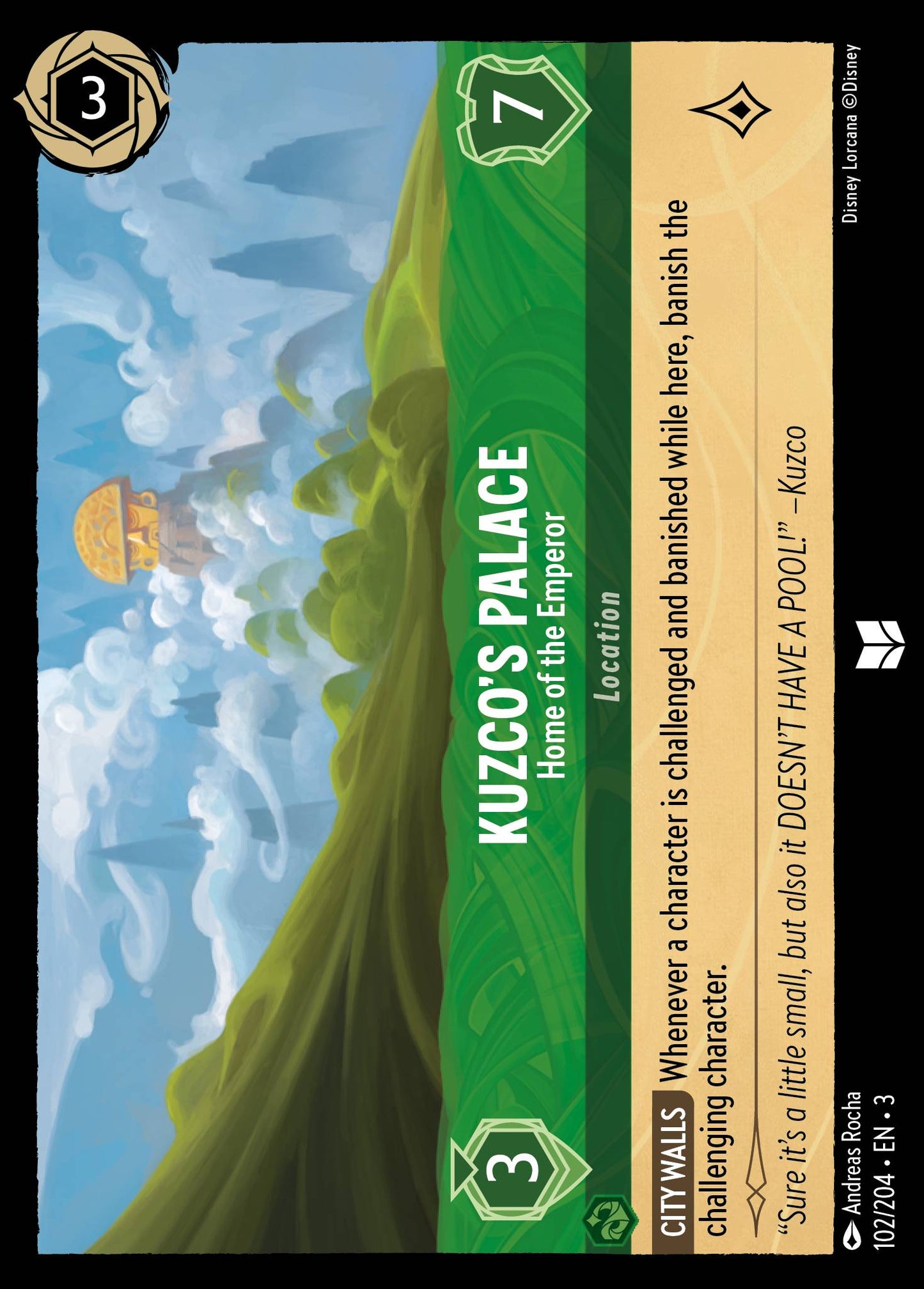Kuzco's Palace - Home of the Emperor - Uncommon Lorcana Card