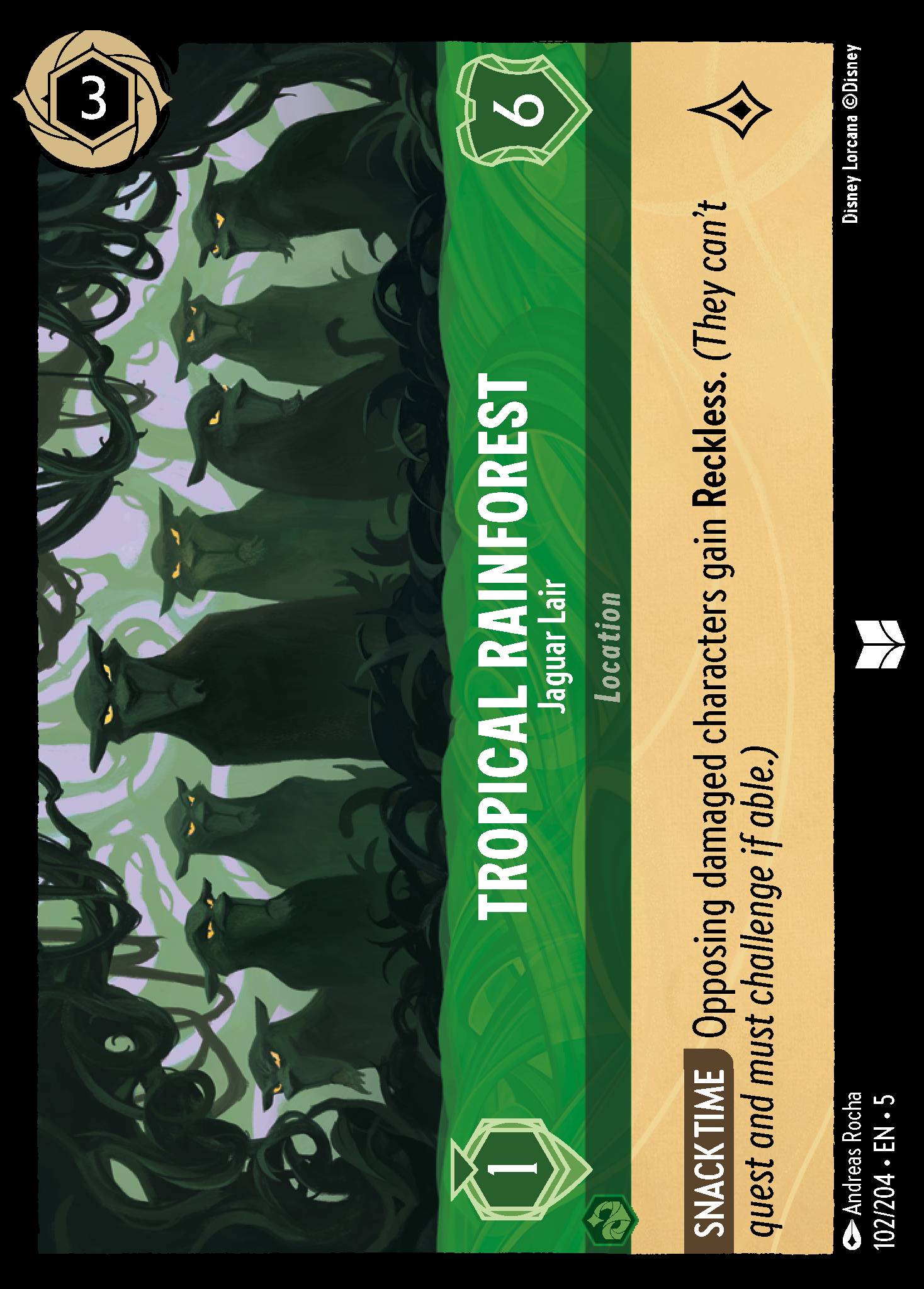 Tropical Rainforest - Jaguar Lair - Uncommon Lorcana Card