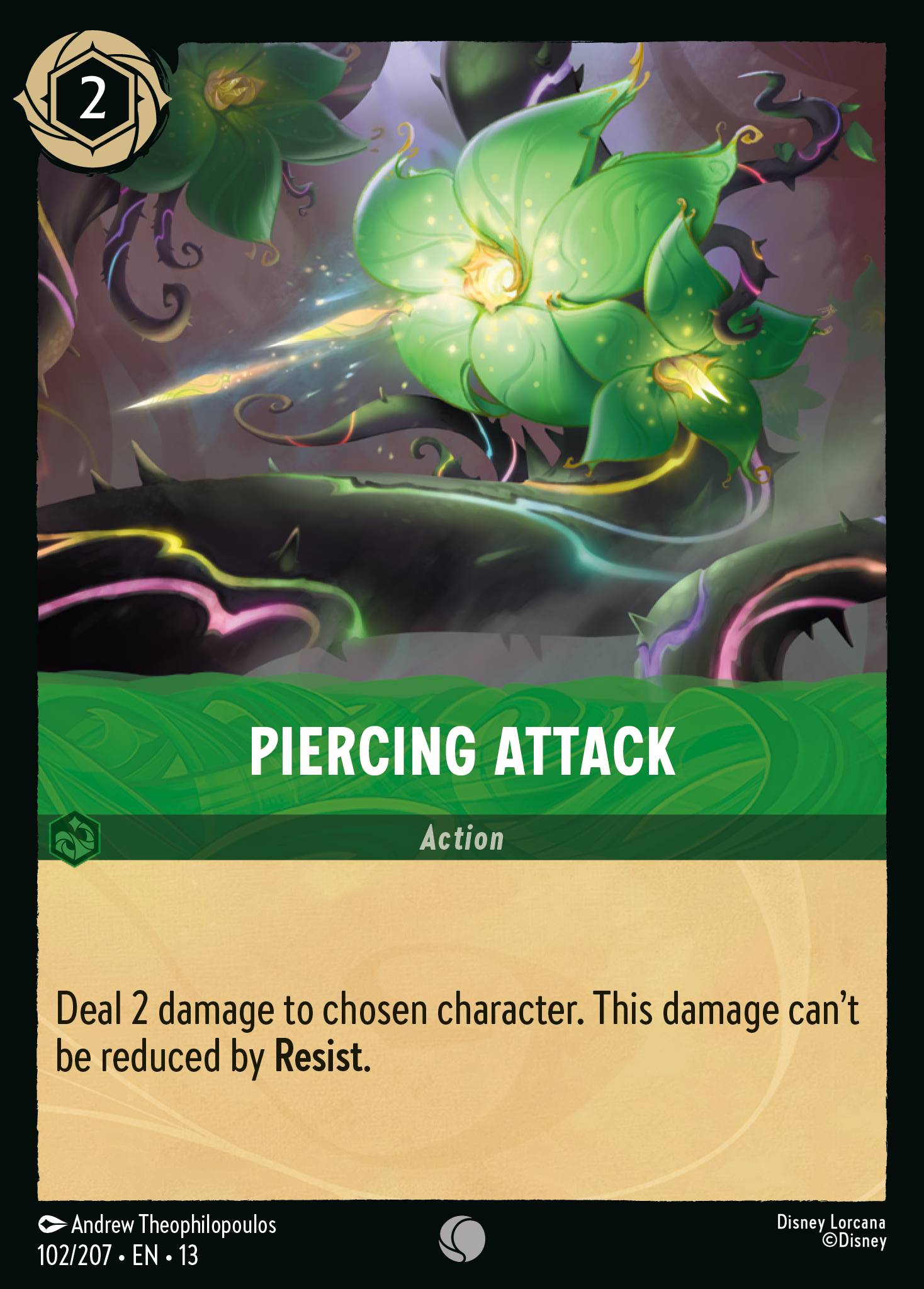 Piercing Attack - Common Lorcana Card