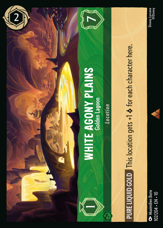 White Agony Plains - Golden Lagoon - Rare Lorcana Card
