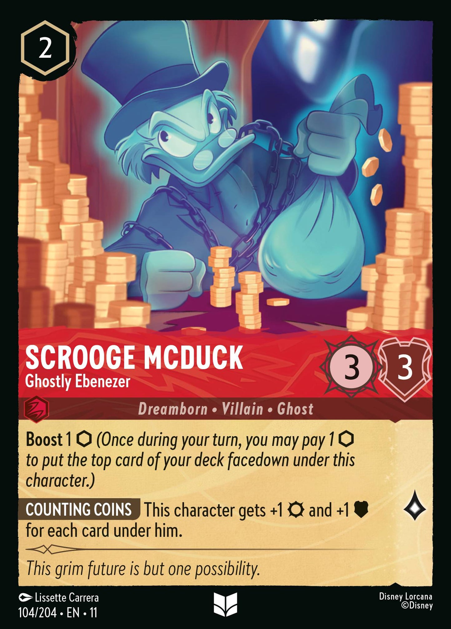 Scrooge McDuck - Ghostly Ebenezer - Uncommon Lorcana Card