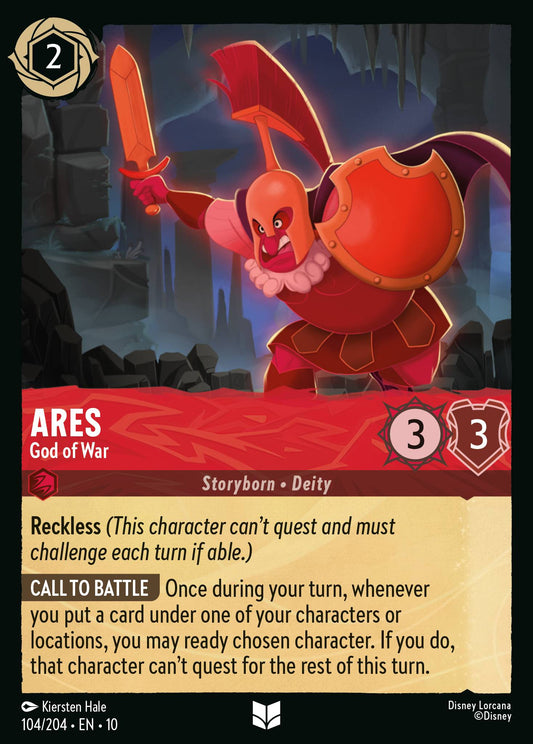 Ares - God of War - Uncommon Lorcana Card