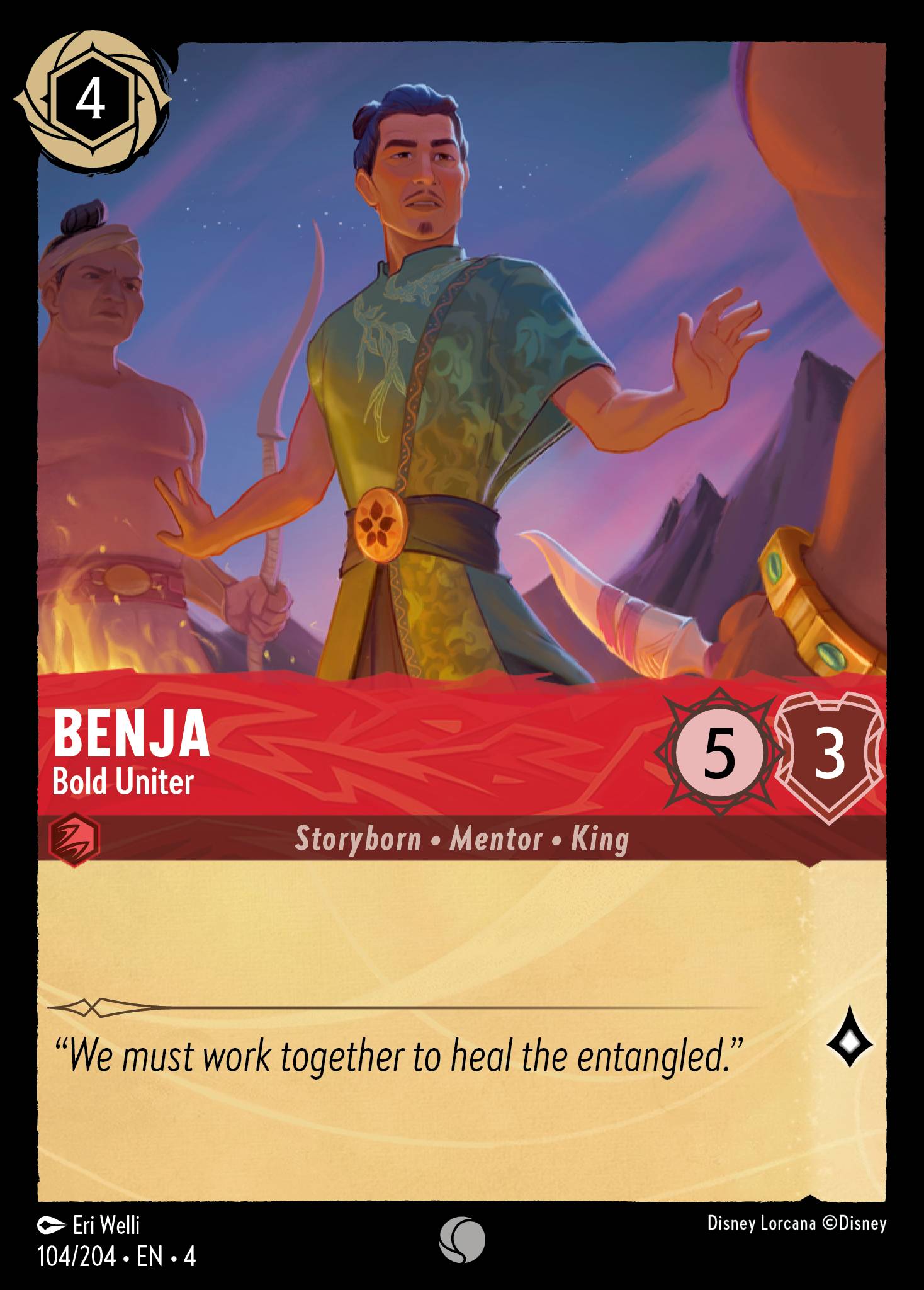 Benja - Bold Uniter - Common Lorcana Card