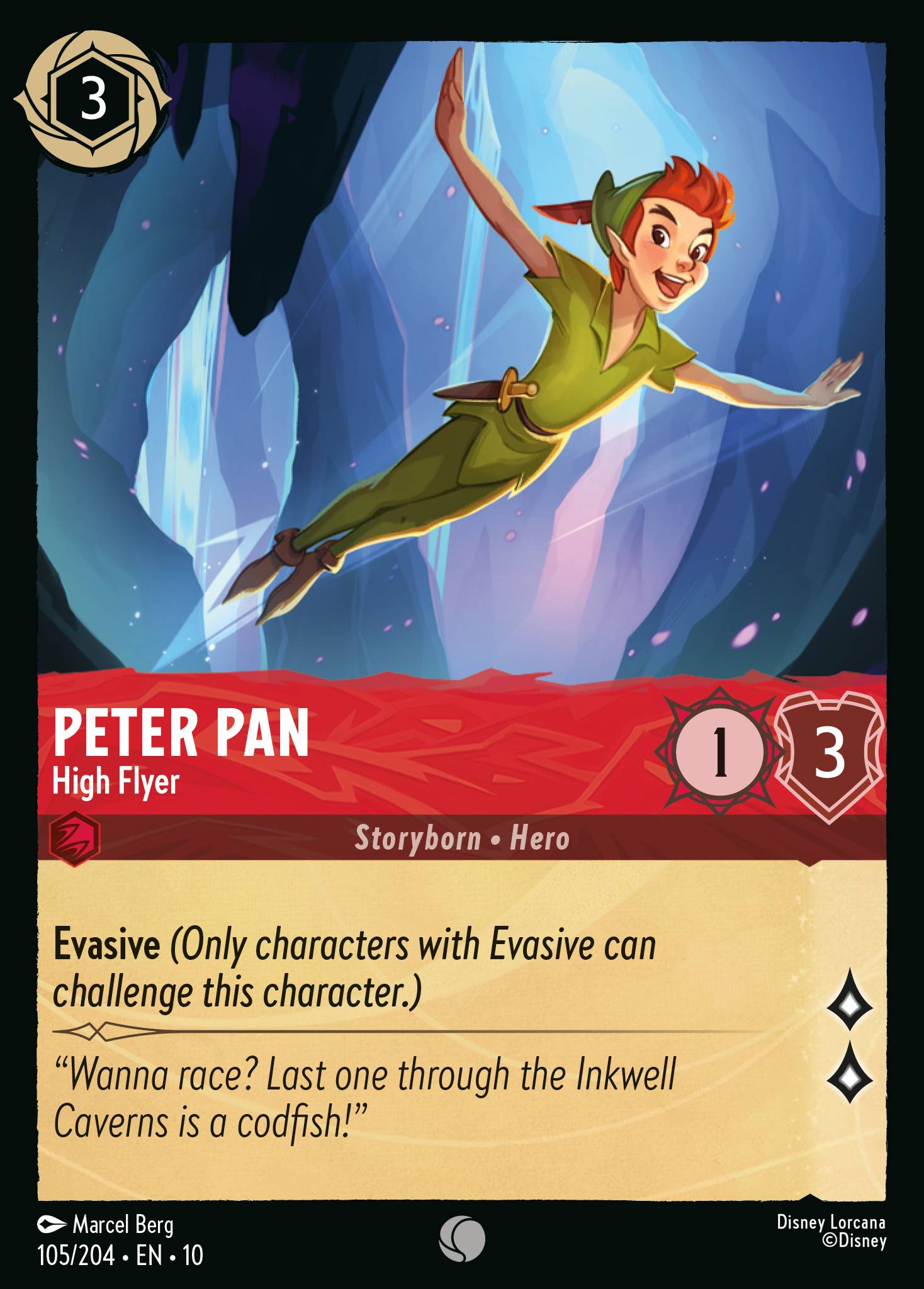 Peter Pan - High Flyer - Common Lorcana Card