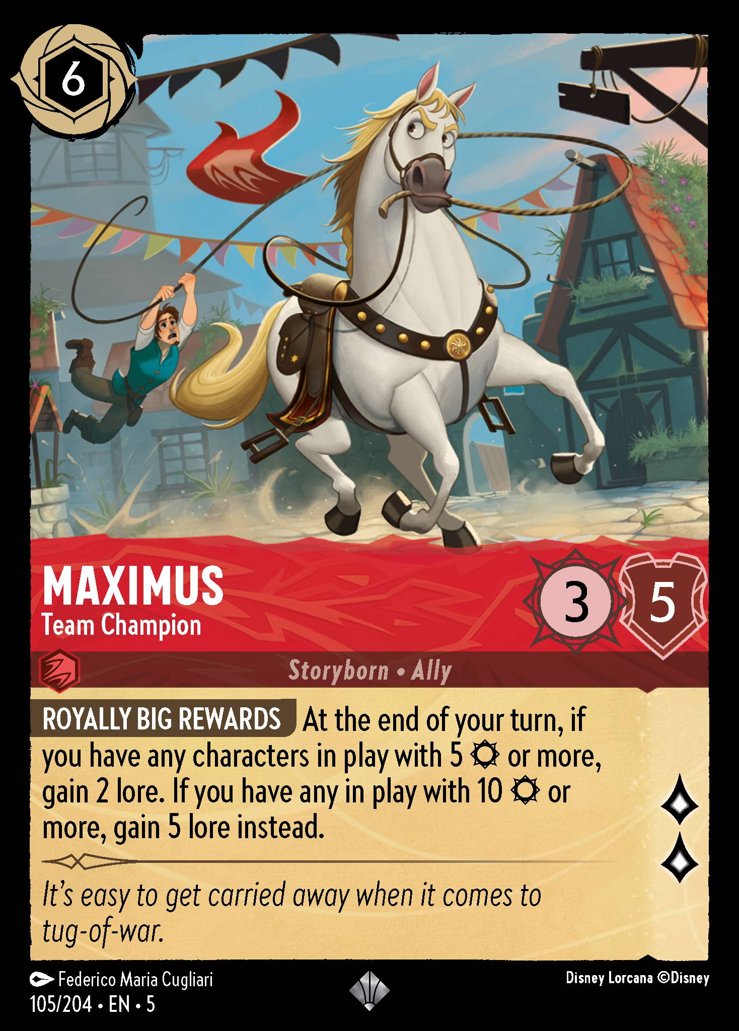 Maximus - Team Champion - Super Rare Lorcana Card