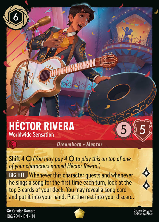 Héctor Rivera - Worldwide Sensation - Legendary Lorcana Card