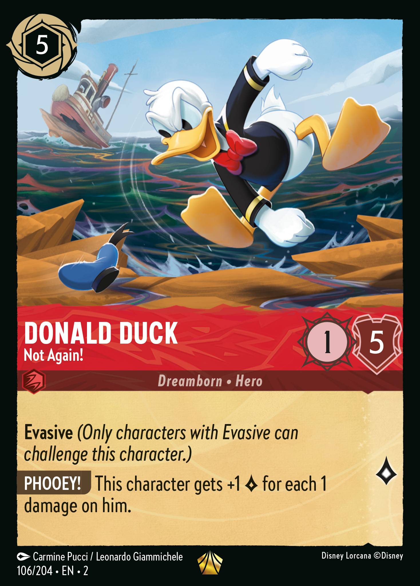 Donald Duck - Not Again! - Legendary Lorcana Card