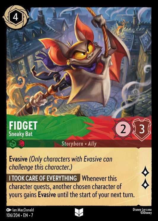 Fidget - Sneaky Bat - Uncommon Lorcana Card