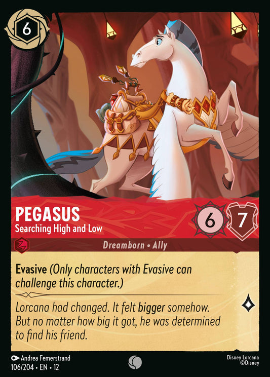 Pegasus - Searching High and Low - Common Lorcana Card
