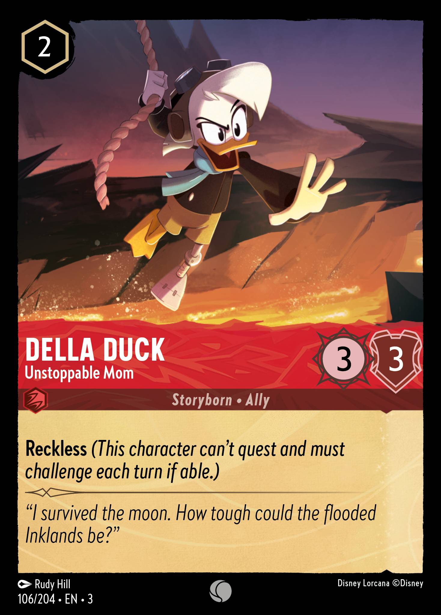 Della Duck - Unstoppable Mom - Common Lorcana Card