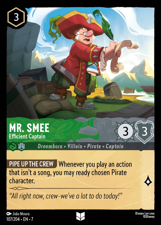 Mr. Smee - Efficient Captain - Uncommon Lorcana Card