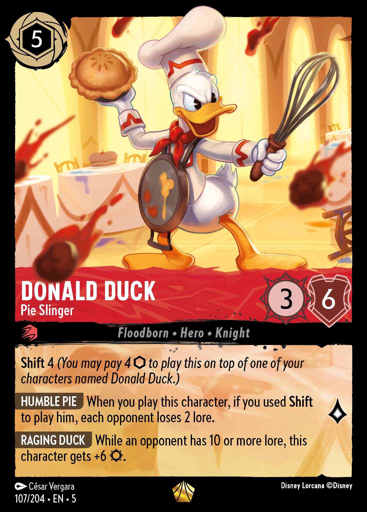 Donald Duck - Pie Slinger - Legendary Lorcana Card