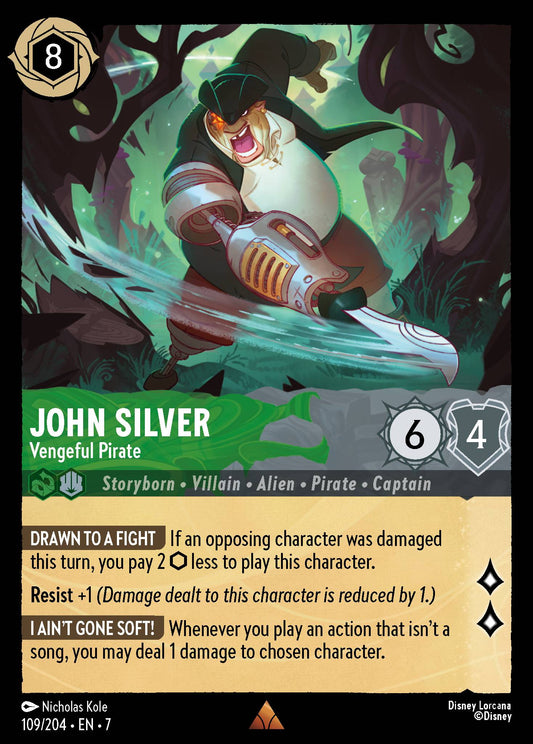 John Silver - Vengeful Pirate - Rare Lorcana Card