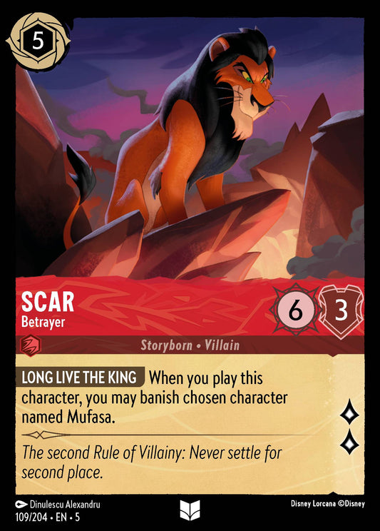 Scar - Betrayer - Uncommon Lorcana Card