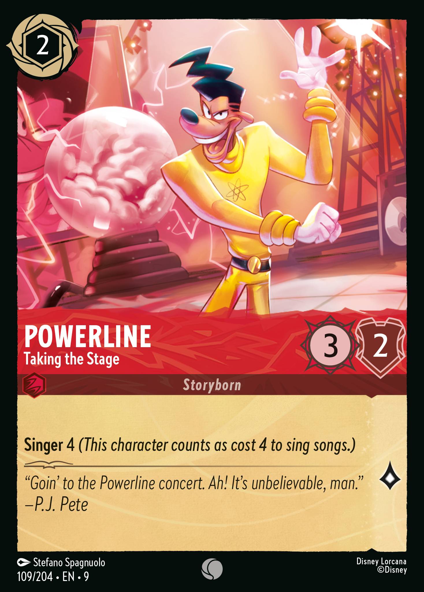 Powerline - Taking the Stage - Common Lorcana Card