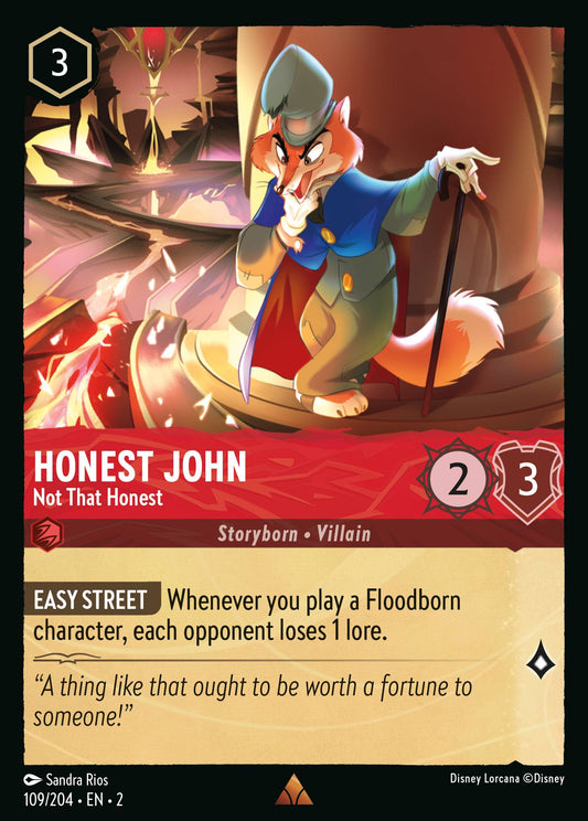 Honest John - Not That Honest - Rare Lorcana Card