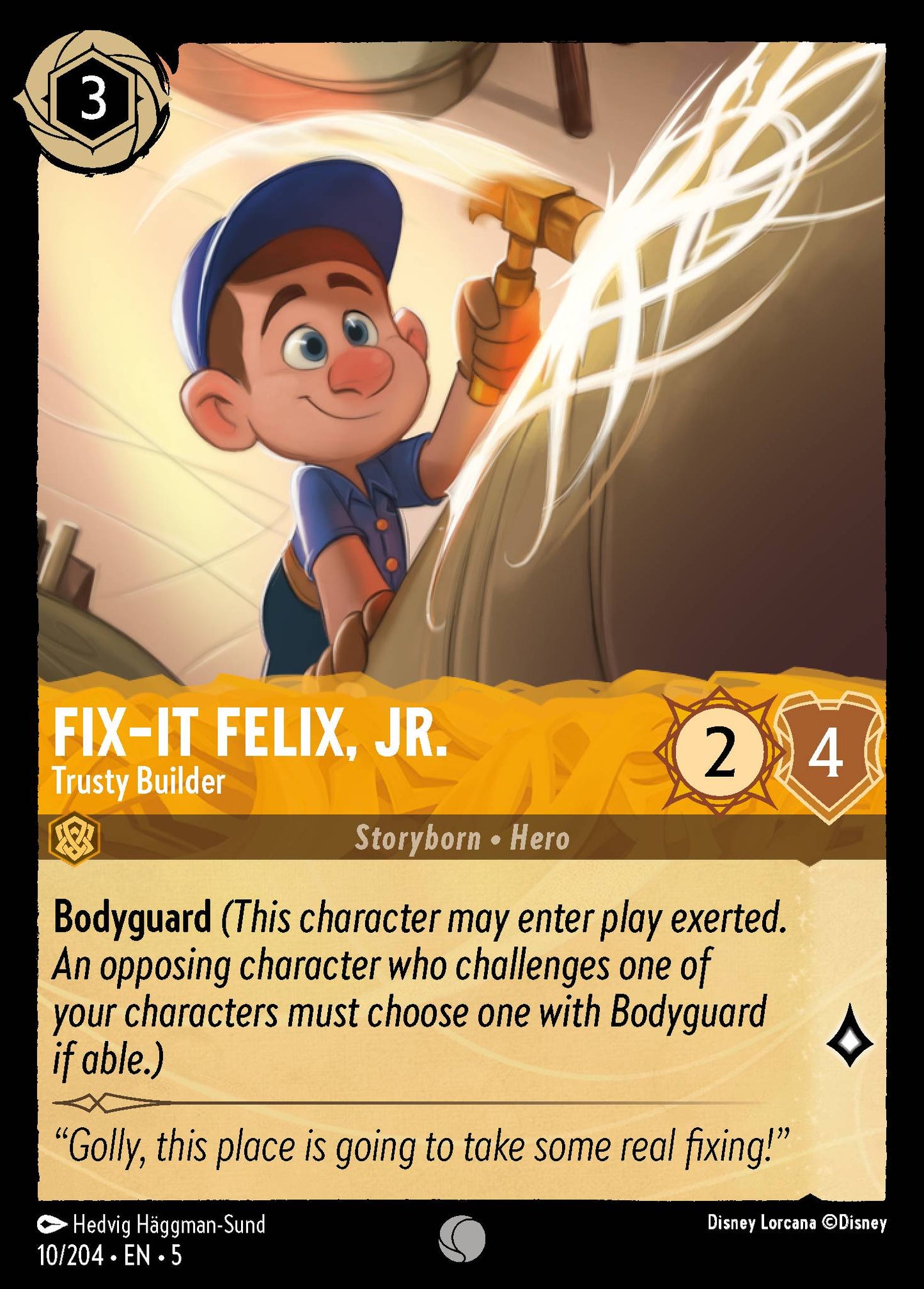 Fix-It Felix, Jr. - Trusty Builder - Common Lorcana Card